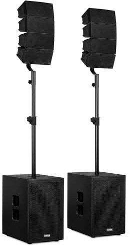 Vonyx VX922 - Altavoz Activo Bluetooth USB 12 1600W Color Negro | Bluetooth y USB incorporados, woofer de 12 pulgadas, entradas XLR y RCA, para bodas, conciertos y actuaciones en vivo