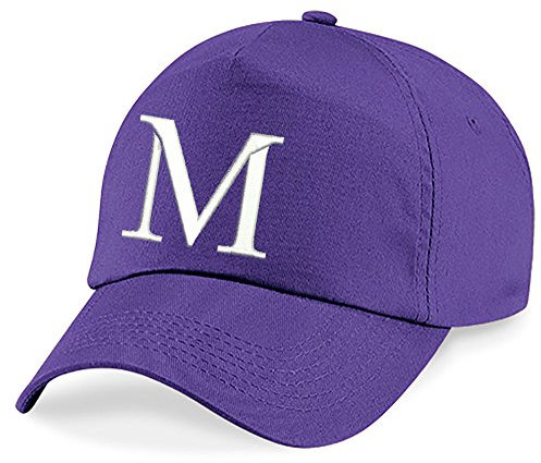 4sold New Casquette de Baseball Cap BRODÉ Letter A Z Garçon Fille Enfants Chapeau Bonnet Unisexe Violet (M)