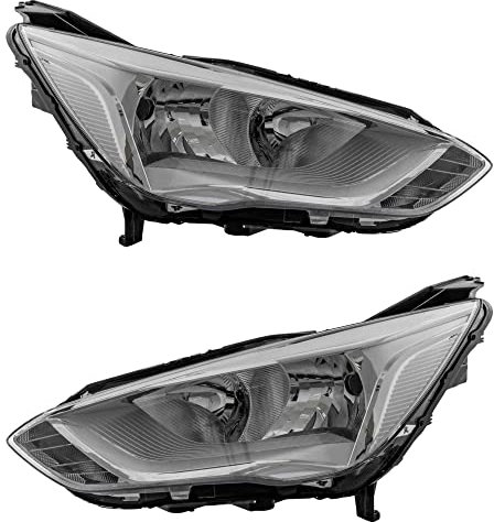 Halogen Scheinwerfer Set links & rechts Hauptscheinwerfer Frontscheinwerfer H7 ohne Lampenträger mit Elektromotor für Model C-Max II DXA/CB7 DXA/CEU Grand