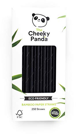 The Cheeky Panda Cannucce Nere di Bamboo | 250 Pezzi | 200mm