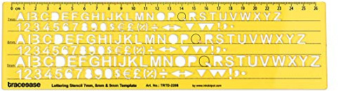 Traceease Versaler, Siffror Engelska Bokstäver Mall Ritverktyg Alfabetet Stenciler-7Mm-8Mm-9Mm Alfabetet Letter