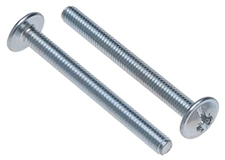 Tornillos para Máquina M5x30 (Paquete de 10) Tornillos de Cabeza Plana Cruzada Chapado en Zinc Redonda Phillips Cross Screws para Cocina, Dormitorio, Cajón, Armario, Puerta, Tocador