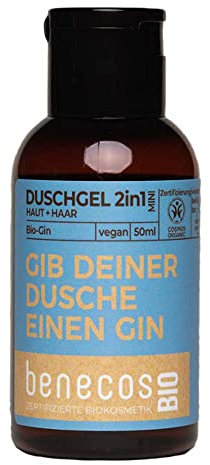 BENECOS Gin Duschgel, 2in1 Haut & Haar, Mini Reisegröße, 50ml (10 Stück)
