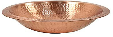 Achla Designs 201-9903 - Ciotola in legno martellato con bordo per uccellini, rame satinato