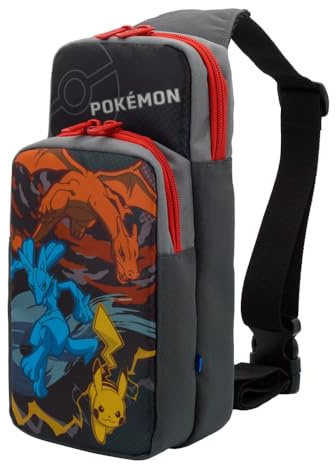 Hori Nintendo Switch Adventure Pack (Charizard, Lucario, & Pikachu) Travel Bag (Pokémon) - Officially Licensed