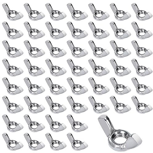 GUNGY Flügelmutter M5 Flügelmuttern Edelstahl 304 Flügelschrauben Wing Nut Metric Thread für Hardware Heimwerker DIY 50 Stück