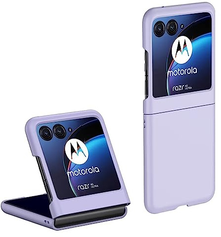 Topme Coque de téléphone Hard Skin pour Motorola Moto Razr 40 Ultra 6.9, Manchon de Protection Antichoc en Polycarbonate - Violet Clair