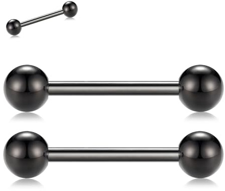 hengkaixuan Lot de 2 anneaux à tétons en titane G23 - Filetage intérieur - Pour femmes et filles - 6/8/10/12/14/16/20 mm