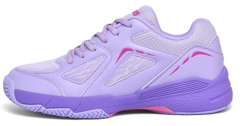 LEFUS Scarpe da pickleball da donna, AMZ-P601, antiscivolo, ammortizzanti, anti-torsione, traspiranti, P601 Lavanda, 6.5