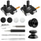 Joystick-Ersatz-Set für Oculus Quest 2 Controller, Reparatur-Set für Me-ta Quest 3 Controller, inklusive 2 Joysticks, T5-Schraubendreher, Pinzette, Hebelwerkzeug, 4 Thumbstick-Griffe (grau, 33 cm