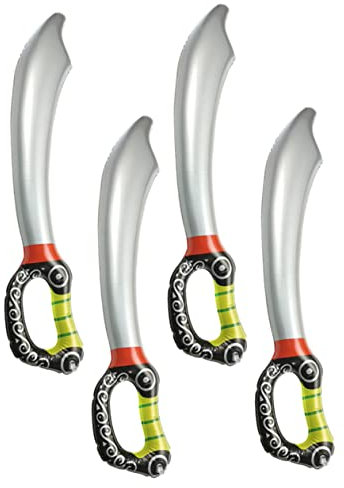 WOFASHPURET 4pièces Gonflables De Pirate pour Garçon Fille Jouets De Rôle Accessoires De Costume Ballons Jeux Extérieur Cadeaux Anniversaire