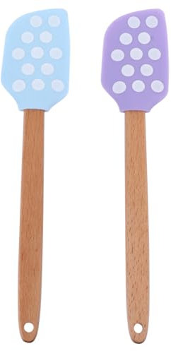 GLEAVI 2 Pièces Racloir Silicone pour Crème Ustensiles de Cuisine Résistants Chaleur