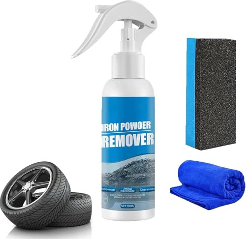 vokkrv Car Rust Removal Spray, Iron Powder Remover Car Rust Remover Spray, Instant Remover Cleaner, Multifunctional Paint Cleaner, Multi Purpose Rust Remover for Metal (1PC)