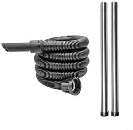 Glewi Tubo flessibile da 2,5 m con 2 tubi in acciaio inox per Numatic per Henry George Edward per Hoover, tubo flessibile da 32 mm, nero