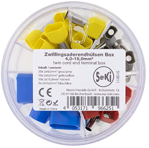 SeKi 313611 - Terminali gemellari, 4,0-16,0 mm², senza