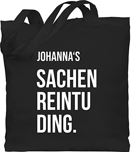 Baumwolltasche - Taschen - Damen - Sachenreintuding mit Name personalisiert I Sachen Reintu Ding Name | Stoffbeutel mit Spruch - Unisize - Schwarz - sprüche einkaufsbeutel