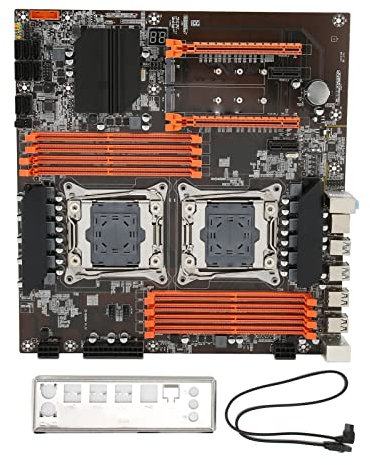 ciciglow X99 Motherboard, LGA 2011 3 CPU 8xDDR4 DIMM, 6xSATA3.0, PCIe 3.0 32Gbps, 2xNVME M.2 RJ45 Network PS/2 Mouse Keyboard Interface, USB 3.2/2.0 Desktop Motherboard