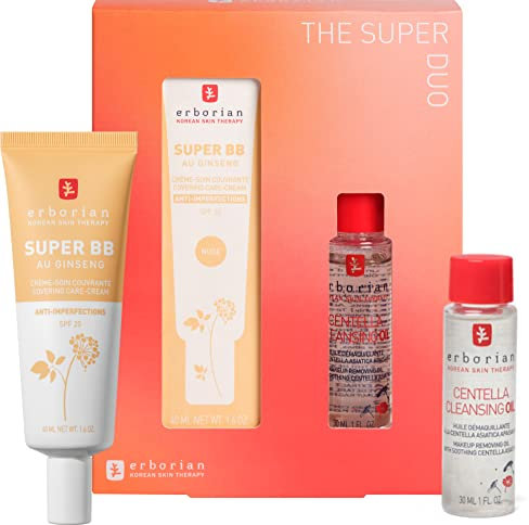 Erborian - Das Super Duo - Kit Super BB Öl 23 - Super BB Nude 40 ml + Centella Reinigungsöl 30 ml - Nude