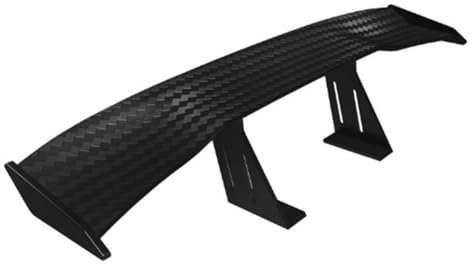 Fulenyi - Aileron arrière de Voiture - Décoration d'aile arrière de Voiture - Stabilité sans Perforation en ABS Noir avec Finition Fibre de Carbonne
