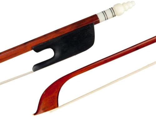 Geigenbogen Professioneller Bratschenbogen 16'' Größe Serpentinenholz Runder Stab Weißes Rosshaar Ebenholz Frosch Gut Ausbalanciert