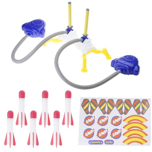 Pocoiau Lanzamiento De Juguete Volador Ideal para Juegos De Playa En Patio Trasero para Niños Nave Espacial Voladora Regalo De Cumpleaños Juguete Lanzadores De Nave Espacial