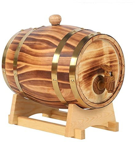 Botte per vino in rovere, realizzata a mano, capacità da 1,5 a 50 l, per vino, birra, struttura in legno, ideale per invecchiamento e conservazione