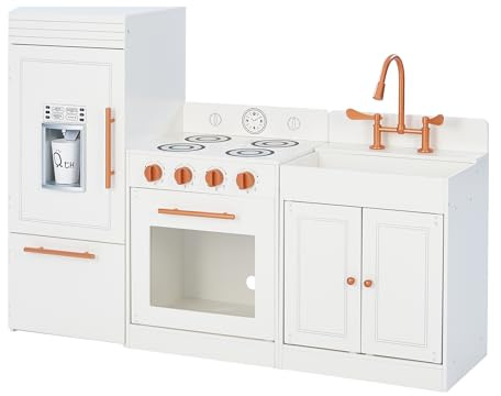 Teamson Kids Set Cucina Grande Giocattolo in Legno Oro Rosa Bambini TD-12863R