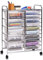 COSTWAY Rollwagen mit 15 stapelbaren Schubladen, Schubladenwagen Rollcontainer mit Metallgestell und Ablagefläche, Badrollwagen Aufbewahrungswagen für Büro, Wohnzimmer, 62,5 x 37 x 87 cm