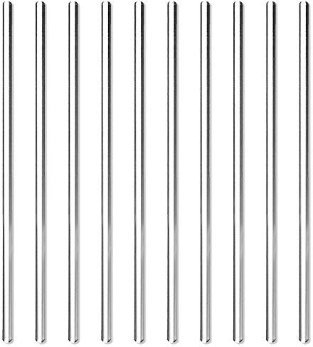 Voarge Lot de 10 agitateurs en verre de 20 cm, réversibles, résistants à la chaleur, pour chimie scientifique, laboratoire, mélange de boissons chaudes et froides