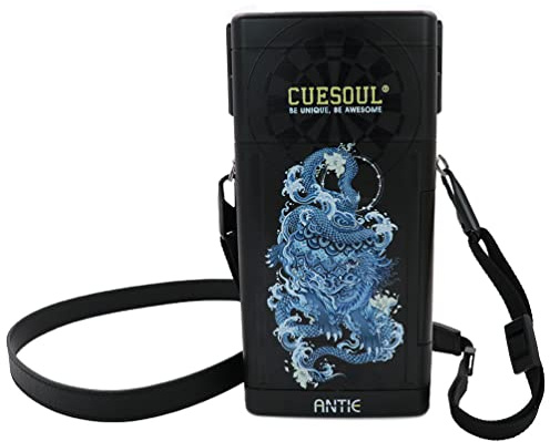 CUESOUL ANTIE Étui Rigide pour fléchettes, avec Quatre Symboles mythologiques, Utilisation Durable