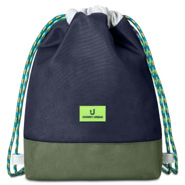 Johnny Urban Bolsa de Deporte Niños Verde - Junior Nino - Mochila Gimnasio Pequeña para Gym, Playa, Deportiva - Casual Bolsa Piscina - Saco de Verano - Repelente al Agua