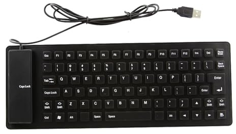 ulafbwur Teclado portátil plegable con cable USB de 85 teclas de silicón para ordenador portátil/ordenador Flimikun