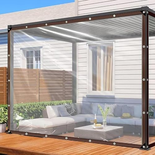 Clear Tarp Heavy Duty Waterproof 4x6FT Transparent Tarps with Grommets