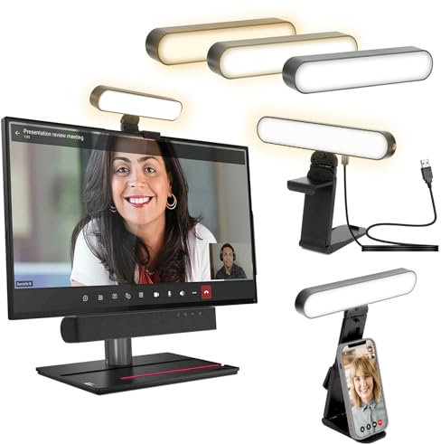 Videolicht LED mit 3000-6500K Farbtemperatur, 3 Lichtmodi mit Fernbedienung, Type-C - Ideal für Laptop, Computer, Tablet, Konferenzen, Videoaufnahmen und Fotografie (1)