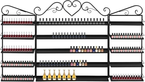Nagellack-Regale für Nägel, Aufbewahrung von Nagellack, multifunktionaler Organizer für Salon/Schönheit/Nagelgeschäft, Halterung für Nagellack (schwarz)