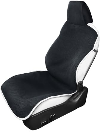 EVMODS Protective Cover Car Seat Covers Towel Waterproof Front Seat Protector,Non-Slip Backing Stain Resistant Pet Dog Car Seat Protection,One Size