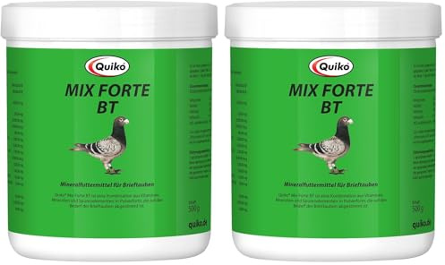 Quiko Mix Forte BT 500g - Minéraux, Oligo-éléments et vitamines Essentiels pour Les Pigeons Voyageurs (Lot de 2)