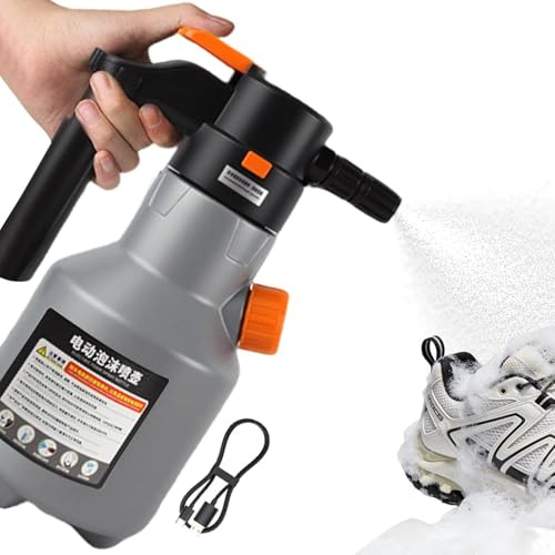Pulvérisateur À Mousse Électrique 2 L – Pulvérisateur À Pression Sans Fil Pour Lavage De Voiture Et Jardin | Pistolet À Mousse Rechargeable Incl. Tasse À Mesurer Et Buse En Éventail | Pulvérisatur Po