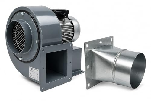 Uzman -Versand - Ventilatore radiale 1800 m3/h con flangia a 4 angoli, ventilatore radiale, ventilatore centrifugo, ventilatore di aspirazione
