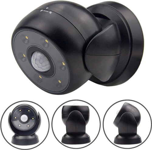 BIGLIGHT Wireless Motion Sensor Floodlight - Outdoor Spotlight, 200 Lumens, Waterproof, Rotatable Wall Light for Driveway, Hallway