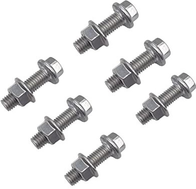 HIYANG Exhaust Flange Bolts, M10X1.5-35mm, 6-Pack, Stainless Steel