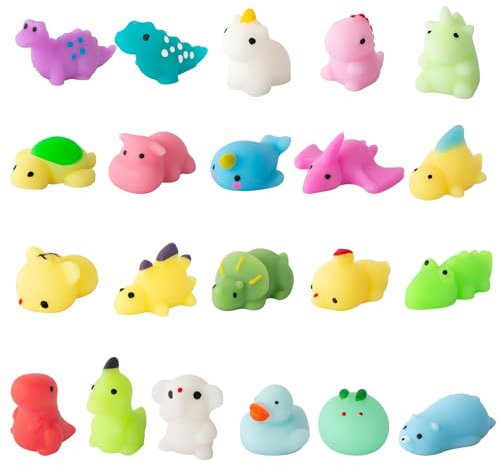JUAUO 21 Stück Kawaii Mochi Squishy Toys, Niedlich Squeeze Squishies Antistress Fidget Spielzeug für Kinder Erwachsene, Mitgebsel für Geburtstag Klassenzimmerpreise Party Geschenke Ostereier Füller