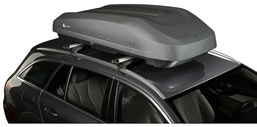 Box VORTEX 470 lt 185x90x43 | Box Portatutto Aerodinamico Althura - Doppia Apertura (Grigio antracite)