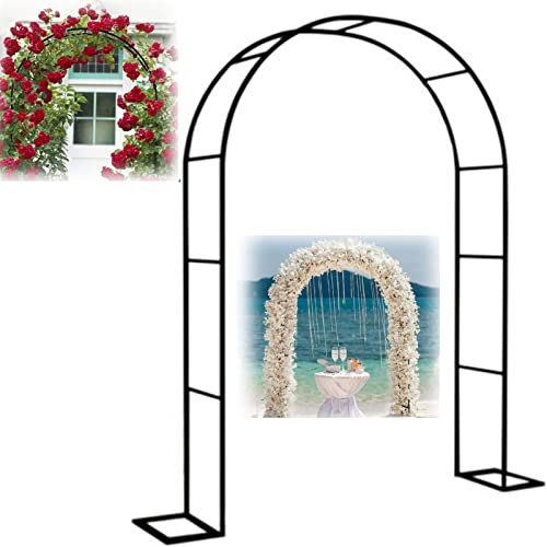 Arche Jardin pour Rosiers Plantes Grimpantes, Metal Arceau à Rosiers, Arche de Rosiers Vigne Mariage, Pergola Tonnelle de Jardin, Intérieur Extérieur Décoration de Fête,200x220x40CM