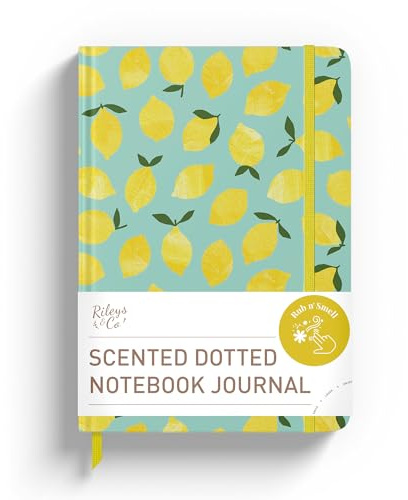 Rileys Carnet à Pages Pointillées, 240 Pages, 20,3 x 15,2 cm (Citron)