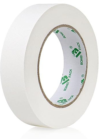 BOMEI PACK White Double Sided Carpet Securing Tape 24mm x 25m Strong sticky heavy duty Carpet Tape for Floor mats Sports rugs Fixing in place at Home Office Hotel Hall Gym 1 Roll
