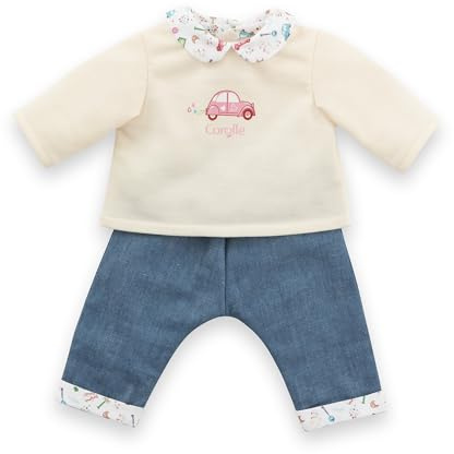 Corolle - Maglietta a maniche lunghe e jeans, un weekend a Parigi, vestiti, per bambole, 30 cm, a partire da 18 mesi, 9000111030