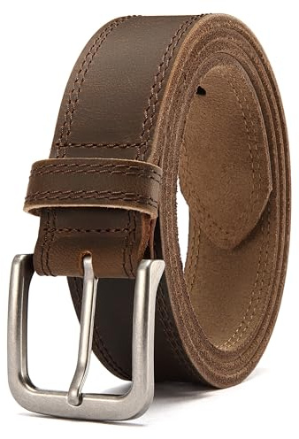 CHAOREN Ceinture Homme Cuir, Ceintures Cuir Homme Véritable 38mm de Buffle Pleine Fleur de Haute Qualité, Parfaite pour les Looks Décontractés et les Jeans