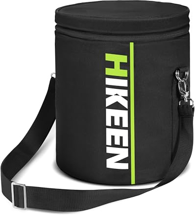 Hikeen Premium Hockey Puck Bag Holds up to 50 Pucks for Hockey Training,Waterproof Puck Carrier with Adjustable Shoulder Strap for Pucks & Accessories
