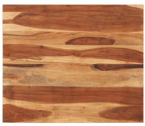 vidaXL Sheesham-Holz Massiv Tischplatte Massivholzplatte Holzplatte Ersatztischplatte Holz Platte für Esstisch Palisander 15-16mm 70x80cm